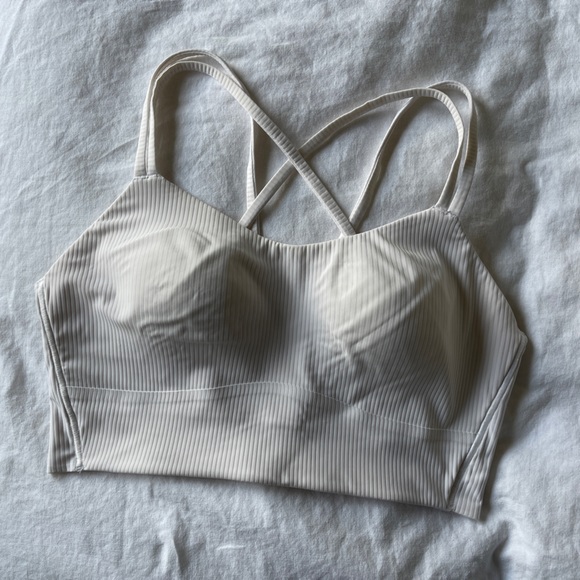 Lululemon Like a Cloud Longline Bra, White, Size 10 - Picture 2 of 6